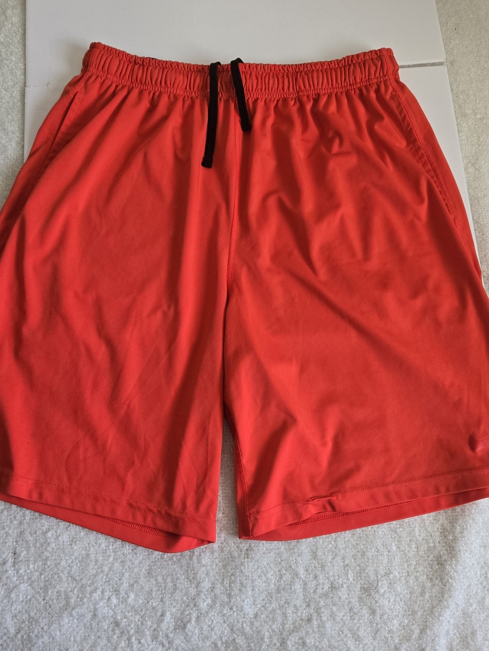 Nike Men's Bright Red Athletic Drawstring Shorts